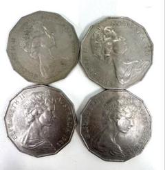 3330【オーストラリア】50セント　硬貨　コイン　古銭　100枚セット オーストラリア 古銭 50セント 硬貨 4枚まとめ - メルカリ