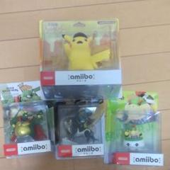 アミーボ4種 amiibo キングクルール ウルフリンク クッパJr ピカチュウ