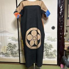 新品】しのぶ 柿渋染め ワンピース M-L こきむらさき