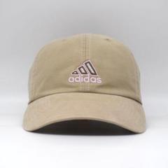 adidas アディダス スポーツ ロゴ キャップ 刺繍 古着 ベージュ ピンク