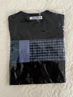 【新品、未開封】ファミリア★現行品　チェック　長袖　Tシャツ　80 ブラック 新品、未開封】ファミリア☆現行品チェック長袖Tシャツ80 ブラック