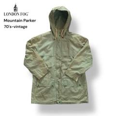 70sLONDON FOG TALONジップ マウンテンパーカMフェードグリーン