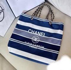 CHANEL ノベルティ　ミニバッグ　ブルー 新品 CHANEL シャネル ノベルティ デニム ショルダーバッグ ミニ