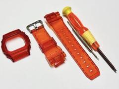 ☆訳あり☆G-SHOCK GW-M5610系 ベルト&ベゼルセット クリアレッド