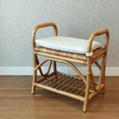 KAZAMA ラタン 籐 ガラスローテーブル 座卓 風間カザマ ちゃぶ台