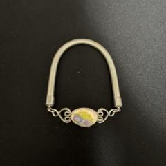 L33 ヴィンテージ　花柄シルバーカラーブレスレット