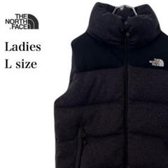ノースフェイス　ヌプシ　ダウンベスト　700フィル　ニット　レディース　L ノースフェイス ヌプシ ダウンベスト 700フィル ニット