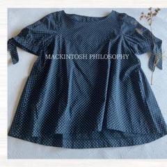 MACKINTOSH PHILOSOPHY ブラウス 半袖 黒 マッキントッシュ