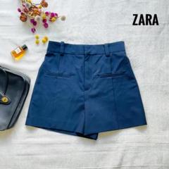 タグ付き新品　ZARA　ショートパンツ　ネイビー　Sサイズ　フロントポケット