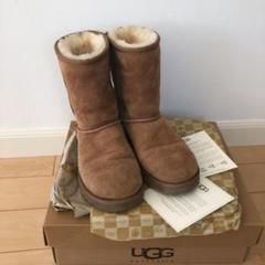 UGG ムートンブーツ 美品 茶色 アグ 24㎝ ショートブーツ サイズ7