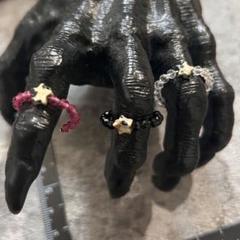 天然石　指輪　イヤーカフ　フリーサイズ
