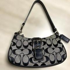 美品✨コーチ　アクセサリーポーチ　キャンバス　シグネチャー　6362 COACH コーチ ミニハンドバッグ アクセサリーポーチ