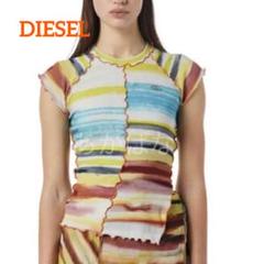 DIESEL レディース 半袖 Tシャツ カラフル グラデーション トップスM