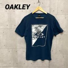 OAKLEY オークリー　ネイビー Tシャツ トップス　服　ロゴ　メンズ　古着