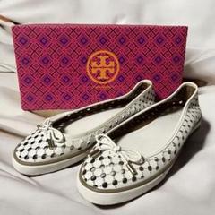 【希少】TORY BURCH 花柄　フラット　シューズ　パンプス 24cm 希少】TORY BURCH 花柄 フラット シューズ パンプス 24c