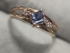 天然アレキサンドライト 0.28ct K18 リング