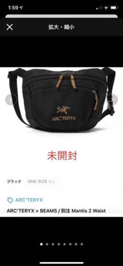 ★大人気商品★ × 未開封 アークテリクス ビームス ブラック×ゴールド マンティス2 別注 - ウエストポーチ