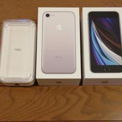 iPhone　箱 3点　iPhone 5.7　iPhone SE の箱シール等