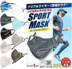 スポーツマスク 日本製 洗えるマスク (迷彩ライトグレー, Mサイズ)のサムネイル