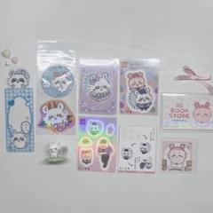 モモンガ　カニちゃん(古本屋)セット　お茶碗、ステッカー、クリアファイル モモンガ カニちゃん(古本屋)セット お茶碗、ステッカー、クリア