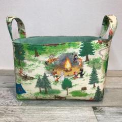 yukiemon キャンプ ベージュ 布バスケット ハンドメイド