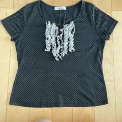 GALLERY VISCONTI ギャラリービスコンティL水玉ドット黒Tシャツ3