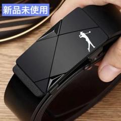 【新品未使用】メンズ ゴルフ ベルト 黒 ブラック 長さ調整可能【ゴルフウェア】