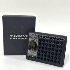 【新品未使用】DAD デーアーデー　二つ折り財布　　黒 スタッズ 箱付き