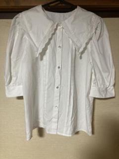 シャツ ブラウス GRL レース襟フロントタックブラウス