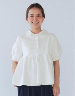 yori バックフレアオーバーカットソー フリル裾 半袖Tシャツ