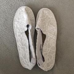 新品 未使用 スリッポン 花柄 レース