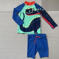 H&M 恐竜柄長袖水着 100cm 男の子 水着 ラッシュガード 長袖水着 恐竜