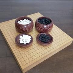 良品 囲碁 蛤碁石 36号 178個 那智黒石 179個 超特大碁笥 対局