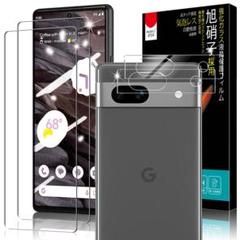 Pixel 7a 専用 強化ガラスフィルム、カメラフィルム各2枚