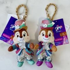 チップ　デール　香港ディズニー20周年　ぬいぐるみキーチェーン チップ デール 香港ディズニー20周年 ぬいぐるみキーチェーン
