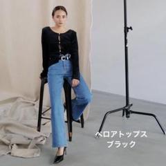 SeaRoomlynnx伊原葵COELIEパッドINマットベロアHOLEトップス SeaRoomlynnx伊原葵COELIEパッドINマットベロアHOLEトップス