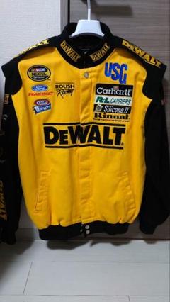 JH DESIGN TeamCaliber レーシングジャケット　DEWALT Men's Christopher Bell JH Design Black/Yellow DeWalt Twill