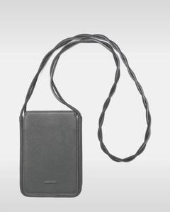 【美品】objcts.io土屋鞄 レザー シボ革 ストラップ一体型ウォレット 長さ調節可能なストラップにアップデート。iPhoneに+αの機能を