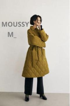 MOUSSY M_ マウジー　キルティングロングコート　サイズ2 カーキのサムネイル