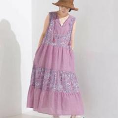 美品　ヌキテパ　ノースリーブ　刺繍ワンピース　インド綿　ホワイト 35987eb4459d8d46b493c133a15c35