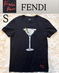 人気沸騰ブラドン 美品】レア！FENDI フェンディ S 黒 マティーニ 半袖Tシャツ トップス