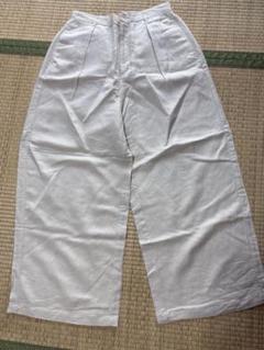 リネンブレンドワイドパンツ　ナチュラル色