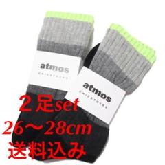 atmos chicstocks グラデ ソックス ネオン イエロー