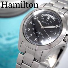 581【美品】ハミルトン　時計　箱付き　メンズ　カーキ　AT H644550