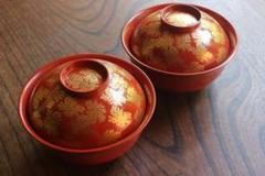 時代逸品！上質朱漆に極上信夫蒔絵の映えるお椀2点（検輪島塗