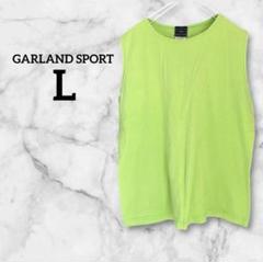 GARLAND SPORT 【L】 ノースリーブ Tシャツ ネオングリーン