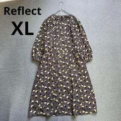 新品　リフレクト　洗える　フラワープリント　ワンピース　XL