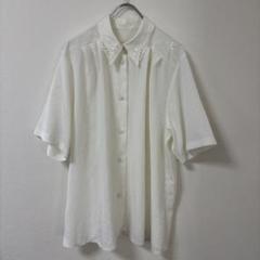 90s ビンテージ　アメリカ古着　古着　白シャツ　白ブラウス　アメリカ輸入