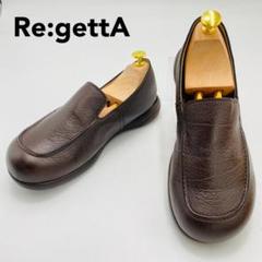 Re:getA Canoe フラット スリッポン コンフォート S ブラウン