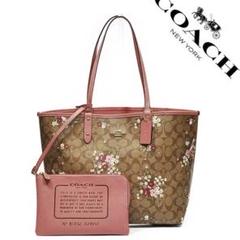 コーチバッグ F29547 花柄 トートバッグ ショルダーバッグ リバーシブル COACH コーチF29547 花柄 トートバッグ リバーシブル ポーチ付